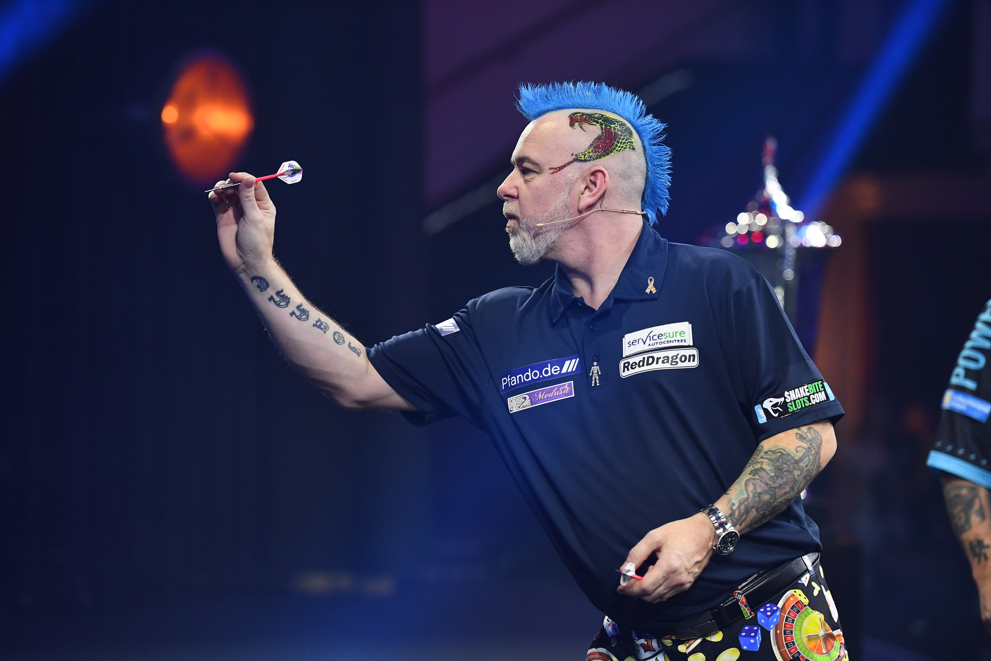 Promi Darts WM 2020“ Sarah Harrison and Gerwyn Price im Pfando-Team